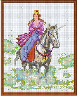 Pixelhobby Klassik Vorlage - The Princess & the Unicorn