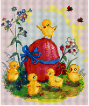 Pixelhobby Klassik Vorlage - Easter Chickies