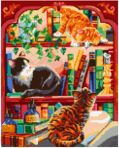 Pixelhobby Klassik Vorlage - Sweet Book Keepers