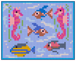 Pixelhobby Klassik Vorlage - Happy Fish