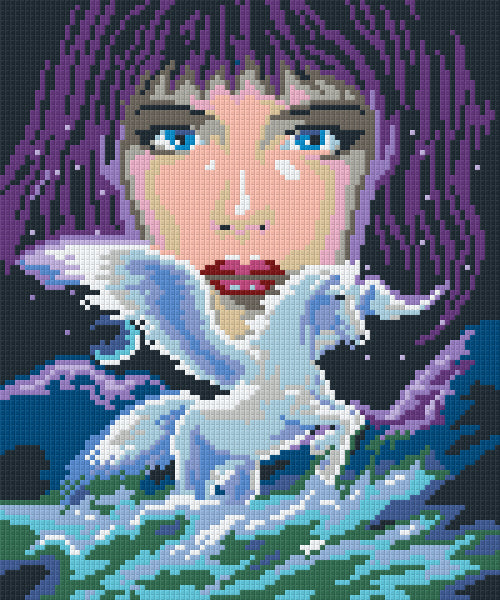 Pixelhobby Klassik Vorlage - Pegasus Lady