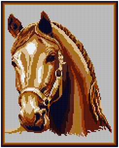 Pixelhobby Klassik Vorlage - Pretty Horse Lady