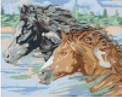 Pixelhobby Klassik Set - Swimming Horses