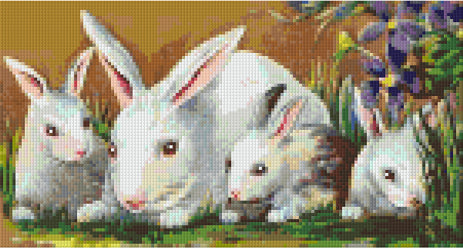 Pixelhobby Klassik Vorlage - Bunny Family