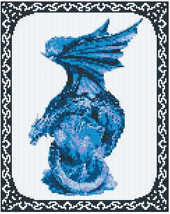 Pixelhobby Klassik Vorlage - Winter Dragon