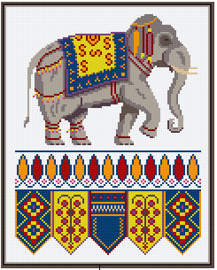 Pixelhobby Klassik Vorlage - The Elefant left