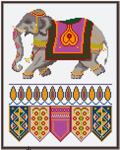 Pixelhobby Klassik Vorlage - The Elefant right