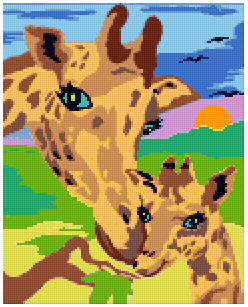Pixel hobby classic set - giraffe love