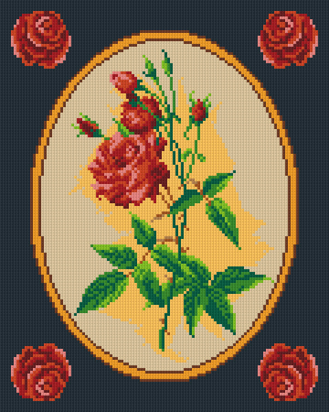 Pixelhobby Klassik Vorlage - Corner Roses
