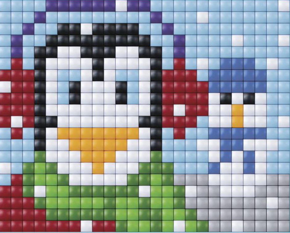 Pixelhobby XL Geschenksets - Pinguin im Winter