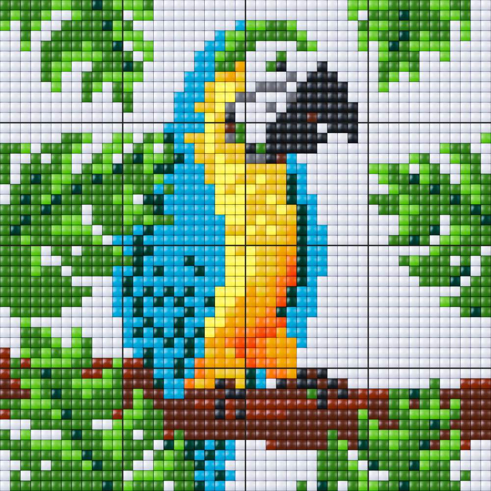 Pixelhobby XL 16er Set - Papagei