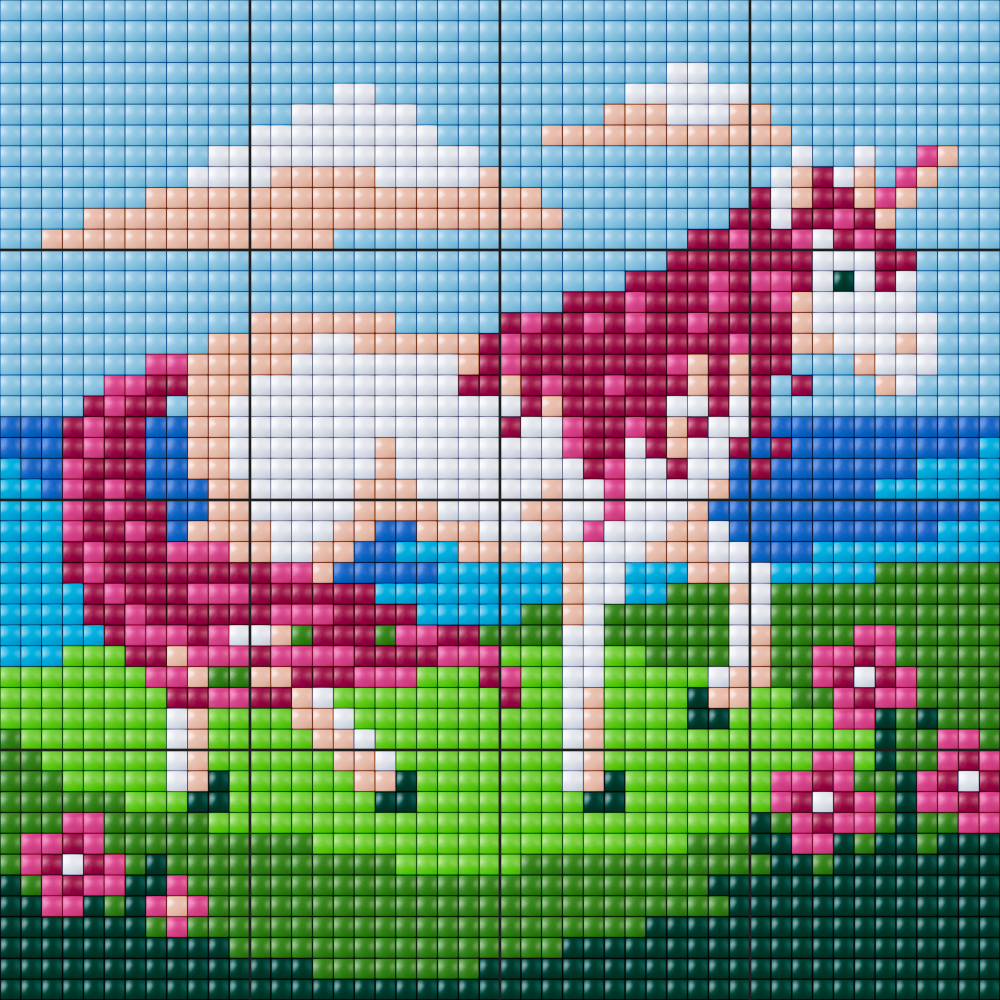 Pixelhobby XL 16er Set - Einhorn