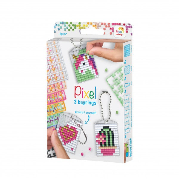 Pixelhobby Medaillon-Schlüssel Anhänger Set - Cute