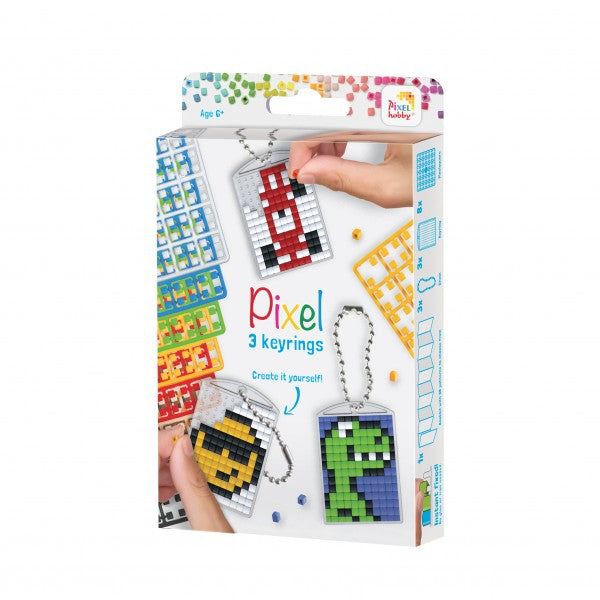 Pixelhobby Medaillon-Schlüssel Anhänger Set - Cool