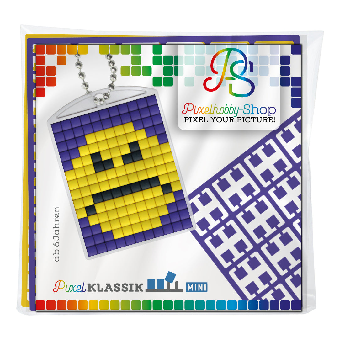 Pixelhobby medallion set - angry smiley