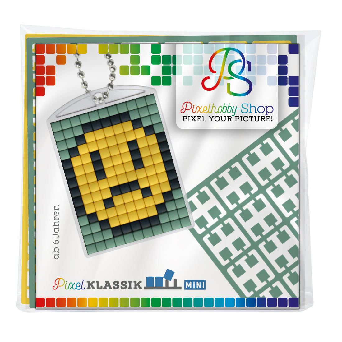 Pixelhobby Medaillon Set - trauriger Smiley