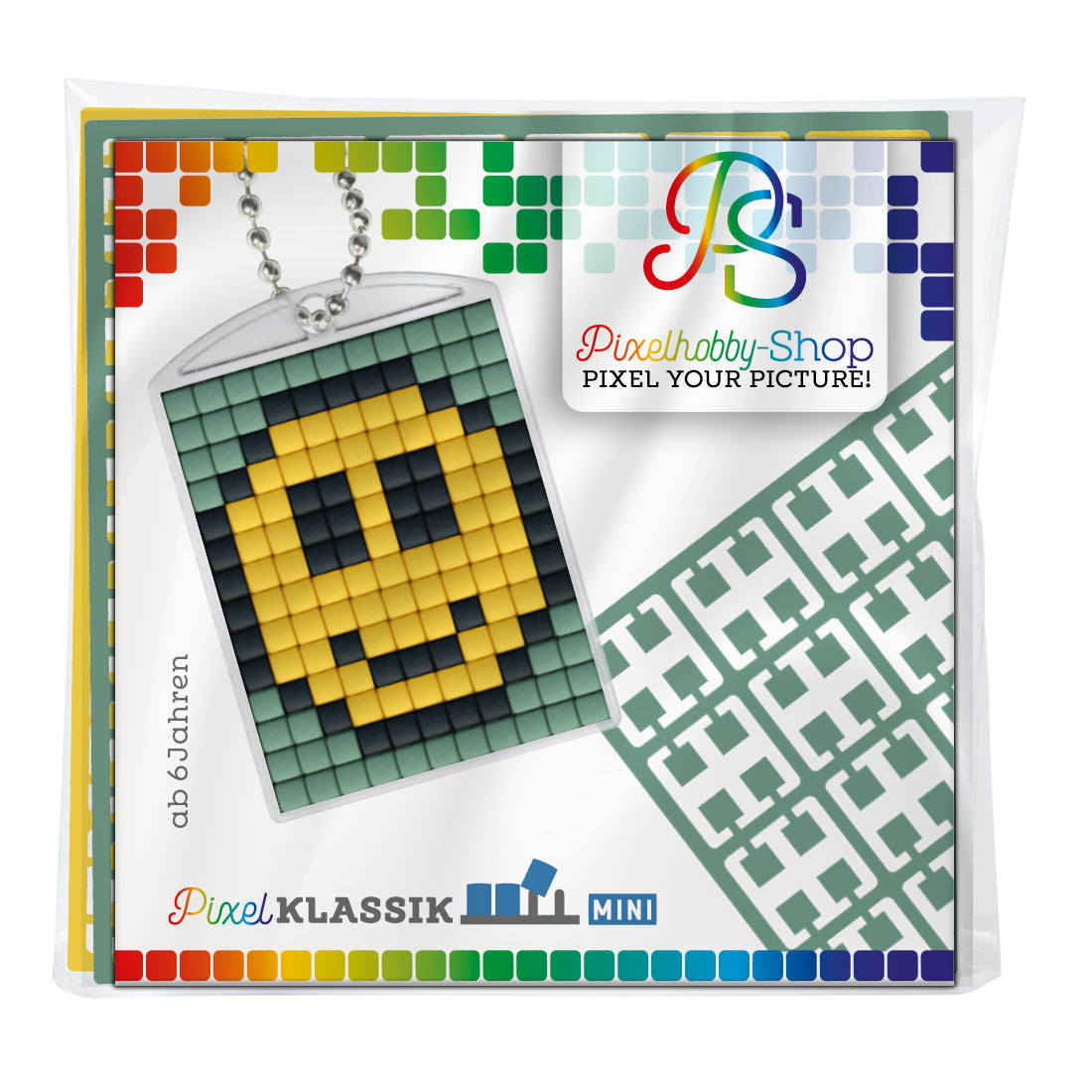 Pixelhobby Medaillon Set - Smiley, erstaunt