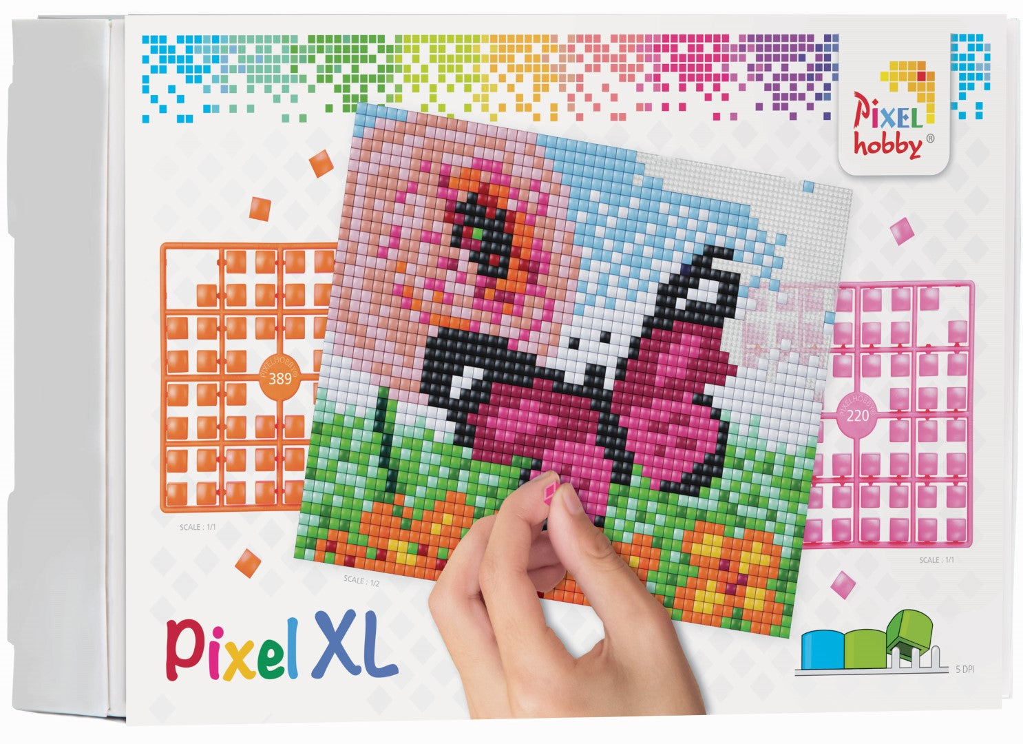 Pixelhobby XL 4BP Set - rosa Schmetterling