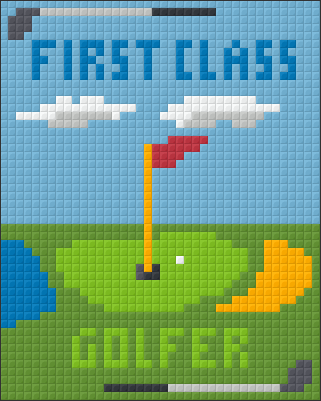 Pixelhobby Klassik Vorlage - Golf