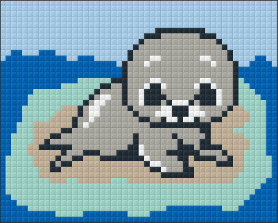Pixelhobby Klassik Vorlage - Baby Seehund