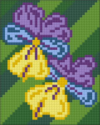 Pixelhobby Klassik Vorlage - Veilchen