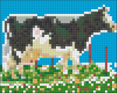 Pixelhobby Klassik Vorlage - Bauernhof Kuh