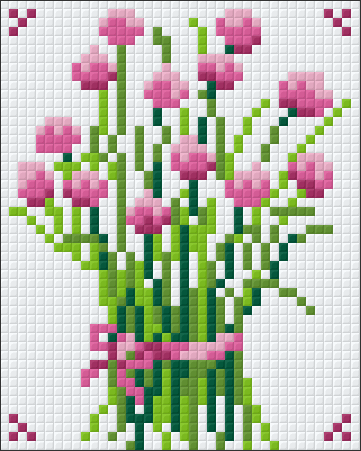 Pixelhobby Klassik Vorlage - Blumenserie 3