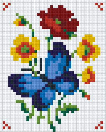 Pixelhobby Klassik Vorlage - Blauer Schmetterling