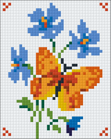 Pixelhobby Klassik Vorlage - Gelber Schmetterling