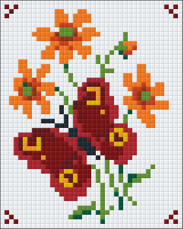 Pixelhobby Klassik Vorlage - Roter Schmetterling