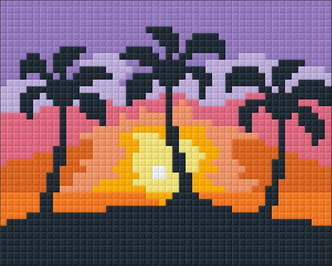 Pixelhobby Klassik Vorlage - Sonnenuntergang