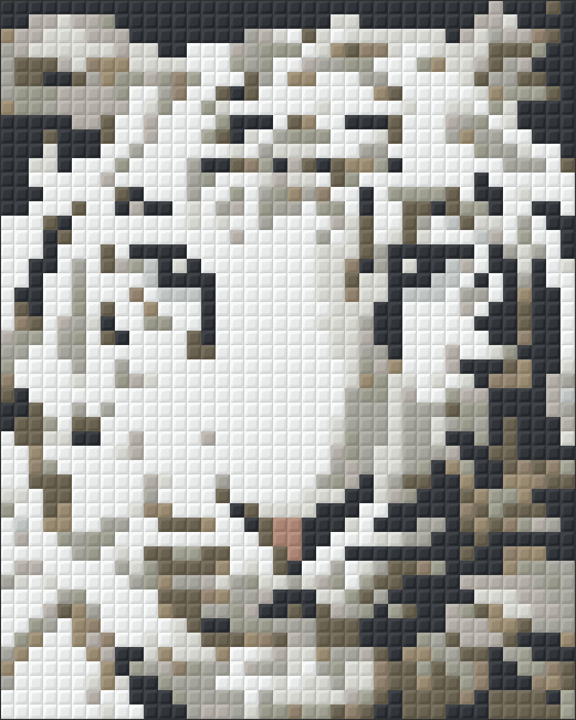 Pixel Klassik Set - Weißer Tiger