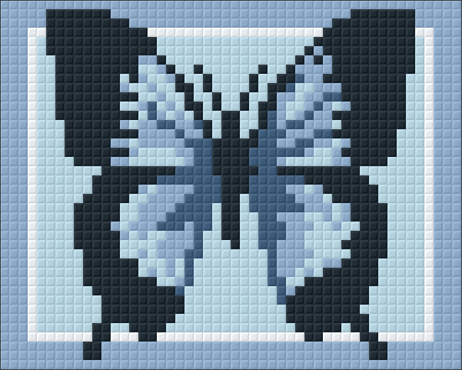 Pixel Klassik Set - Schmetterling blau