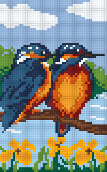 Pixelhobby Klassik Vorlage - Vögel auf dem Ast