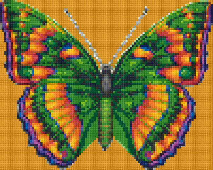 Pixelhobby Klassik Vorlage - bunter Schmetterling