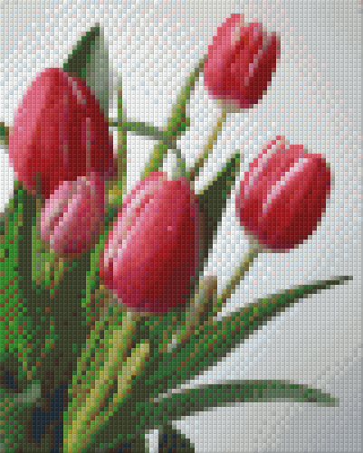 Pixelhobby Klassik Vorlage - Rosarote Tulpen