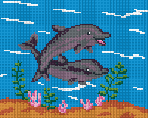 Pixelhobby Klassik Vorlage - Delfine