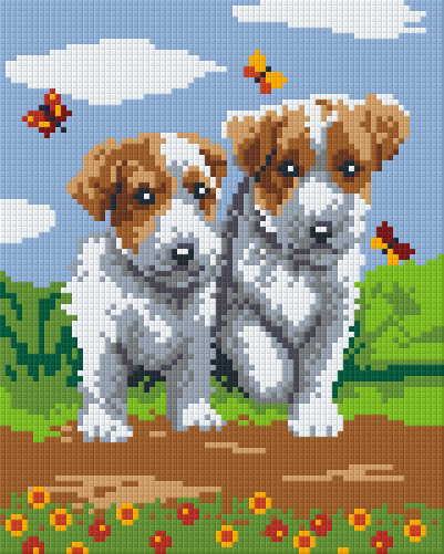 Pixelhobby Klassik Vorlage - Hundeduo