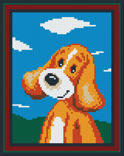 Pixelhobby Klassik Vorlage - Fröhlicher Hund