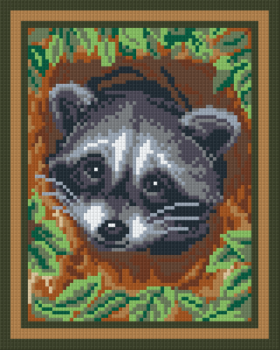 Pixelhobby Klassik Vorlage - Waschbär