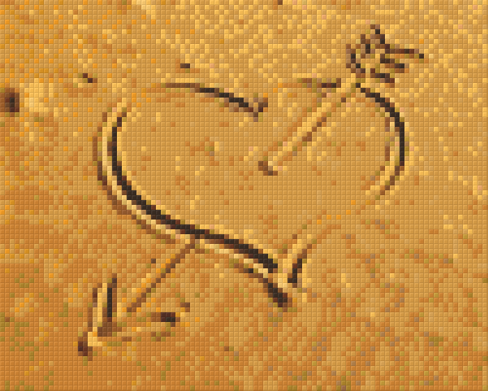Pixelhobby Klassik Vorlage - Herz im Sand