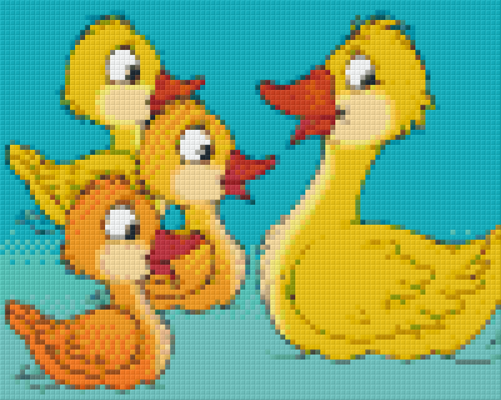 Pixelhobby Klassik Vorlage - Entchen Familie