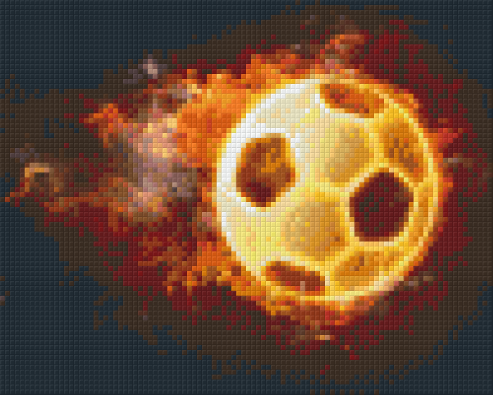 Pixelhobby Klassik Vorlage - Feuer(fuss)ball