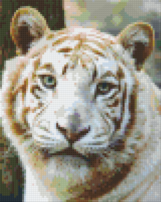 Pixelhobby Klassik Vorlage - Albino Tiger