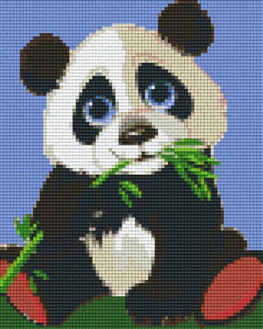 Pixelhobby Klassik Vorlage - Panda ißt Bambus