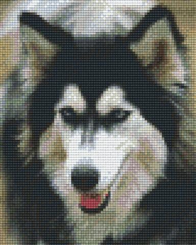 Pixelhobby Klassik Vorlage - Schlittenhund