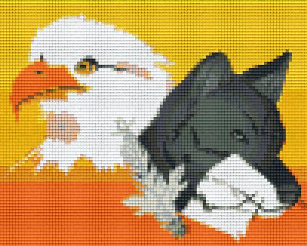 Pixelhobby Klassik Vorlage - Adler und Wolf