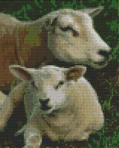 Pixelhobby Klassik Vorlage - Schaf Familie