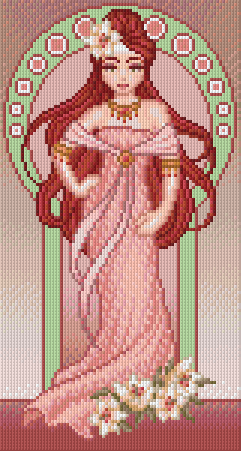 Pixelhobby Klassik Vorlage - Lily artnouveaux