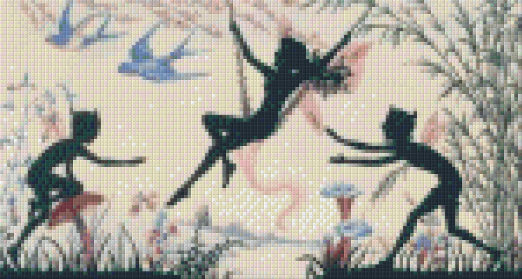Pixel hobby classic template - Silhouette angel swinging